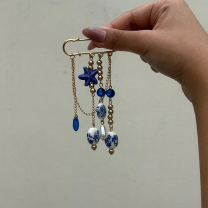 Ocean Daydream Safety Pin Brooch