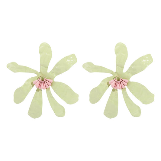 Mint Bloom Statement Earrings
