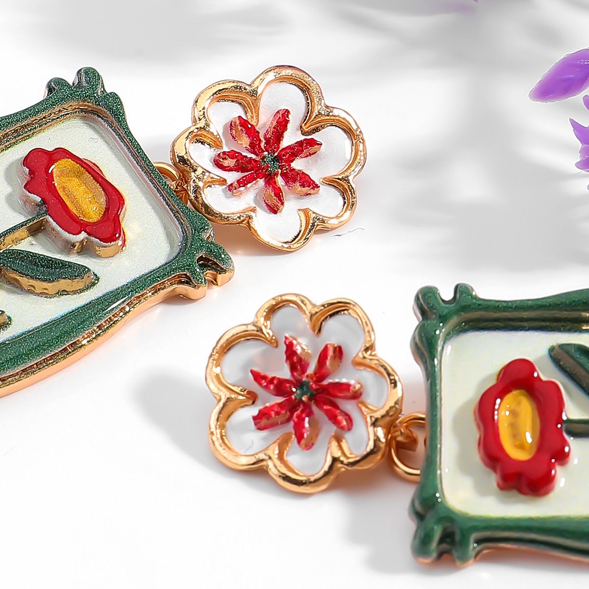 Bloom Frame Drop Earrings