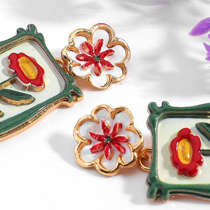 Bloom Frame Drop Earrings