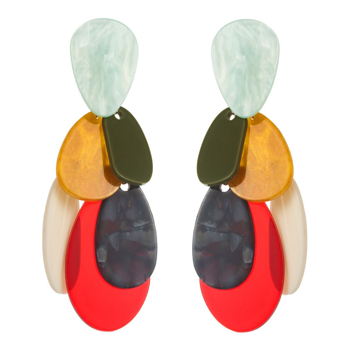 Tropical Mosaic Drop Earrings
