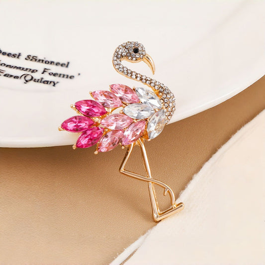 Pink Paradise Flamingo Brooch