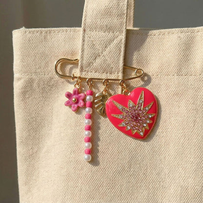 Cosmic Heart Charm Pin