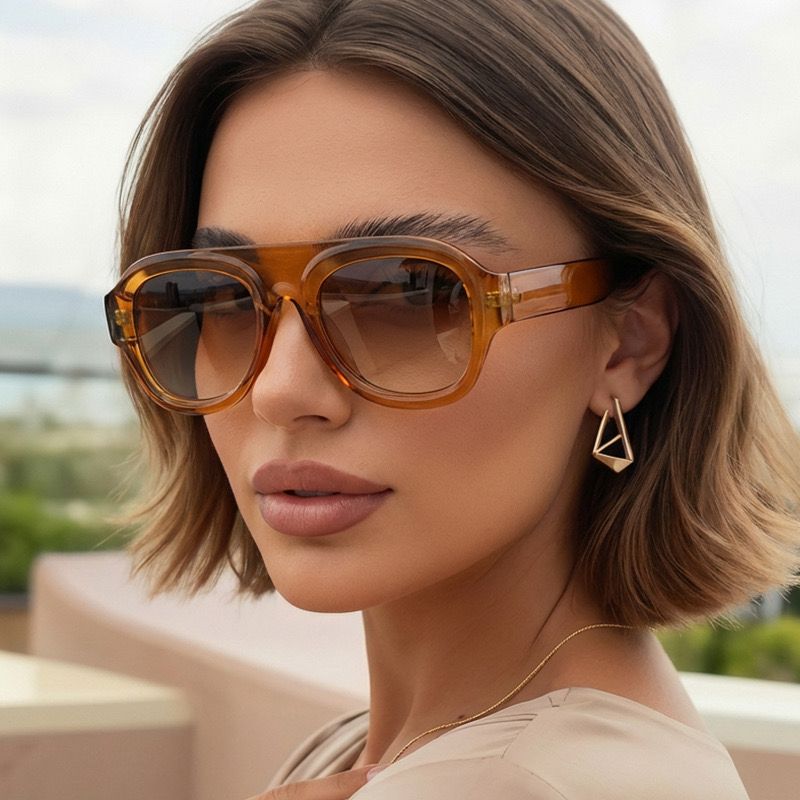 Amber Flat Top Sunglasses