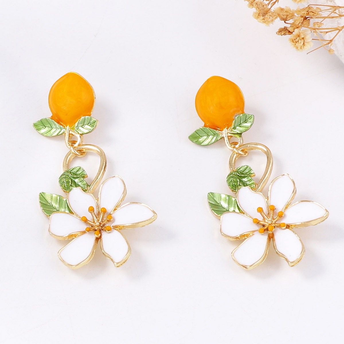 Citrus Bloom Statement Earrings
