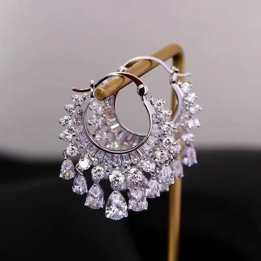 Luna Crystal Hoops