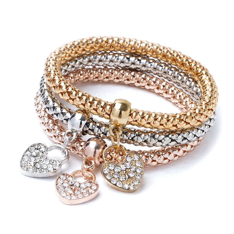 Snakey Mesh Stack of 3 Bracelets