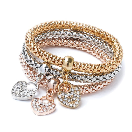 Snakey Mesh Stack of 3 Bracelets