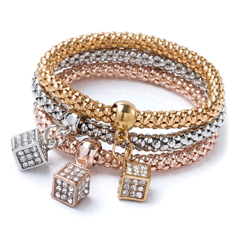 Snakey Mesh Stack of 3 Bracelets