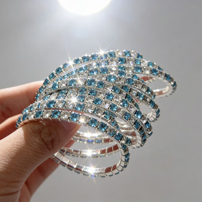 Blue Crystal Tennis Bracelet