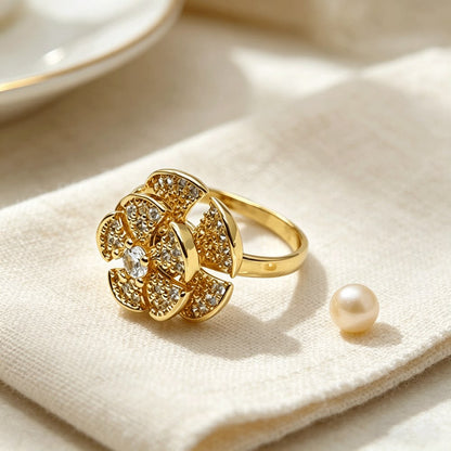 Golden Windmill Fidget Ring