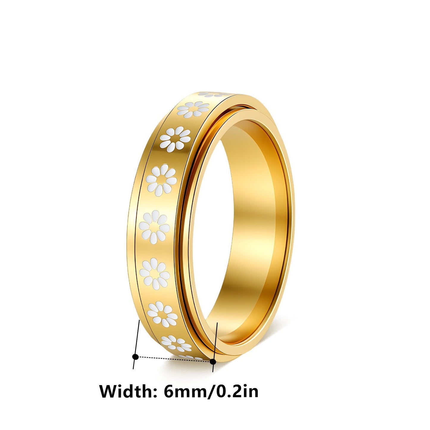 Daisy Spin Fidget Ring