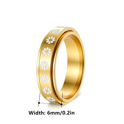Daisy Spin Fidget Ring