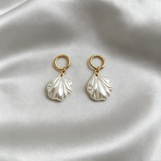 White Shell Earrings