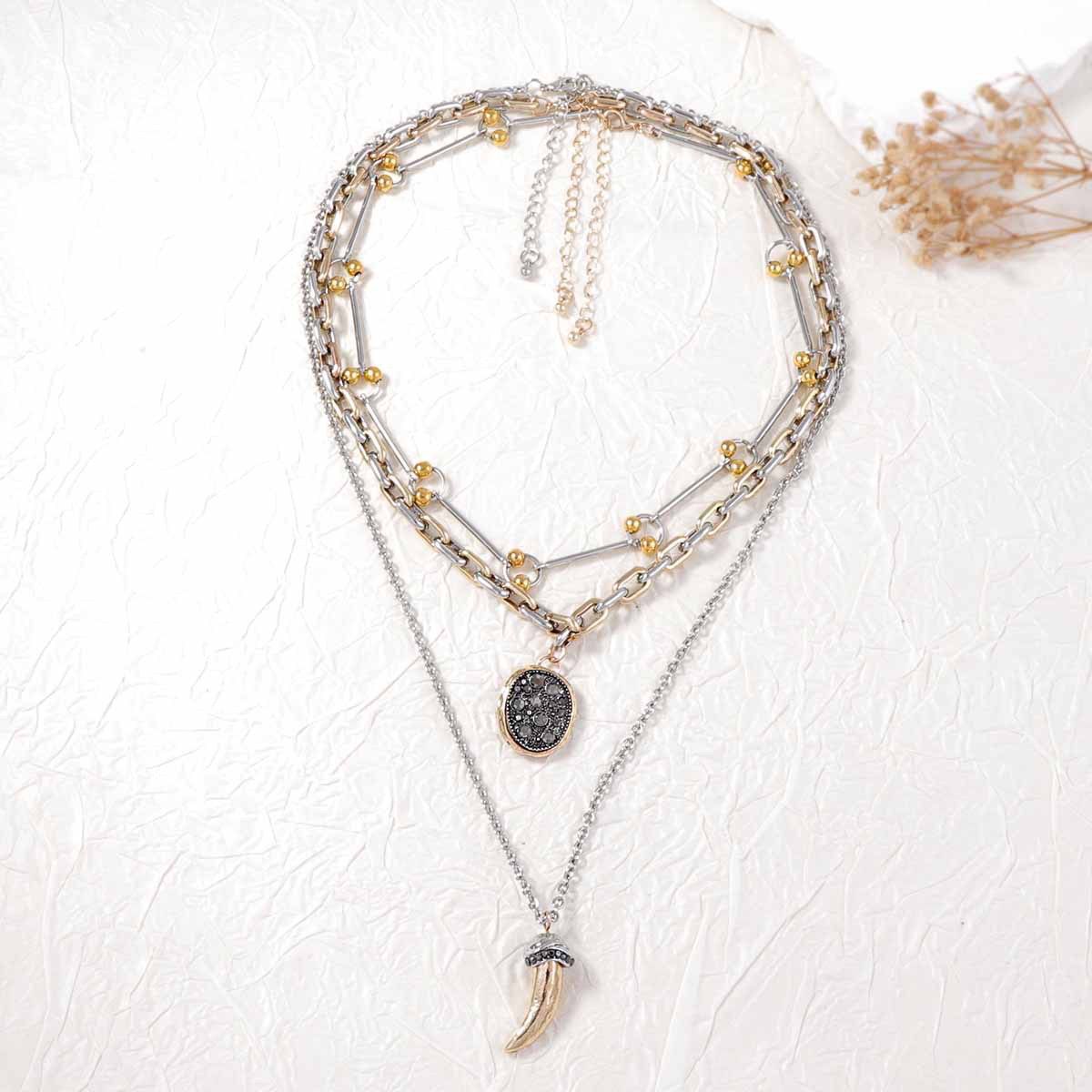Midnight Mischief 3-Piece Layered Necklace Set