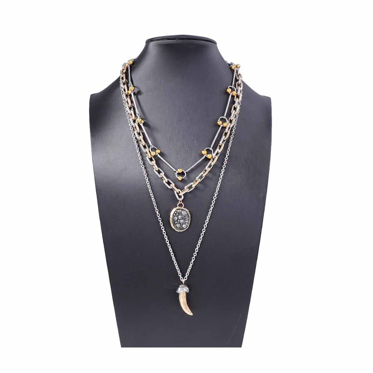 Midnight Mischief 3-Piece Layered Necklace Set