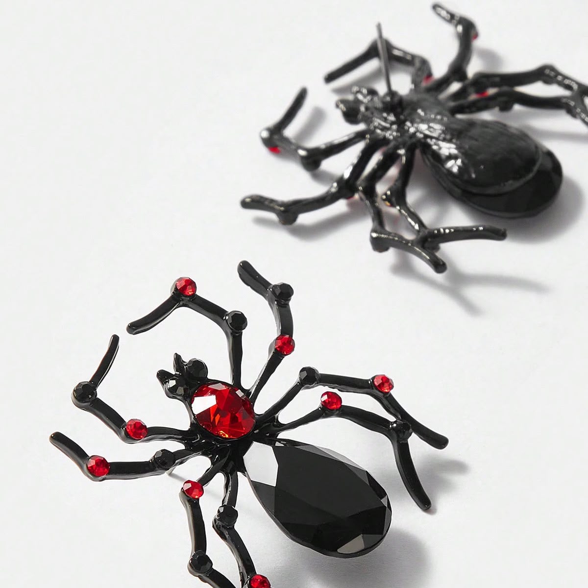 Blood Ruby Spider Earrings