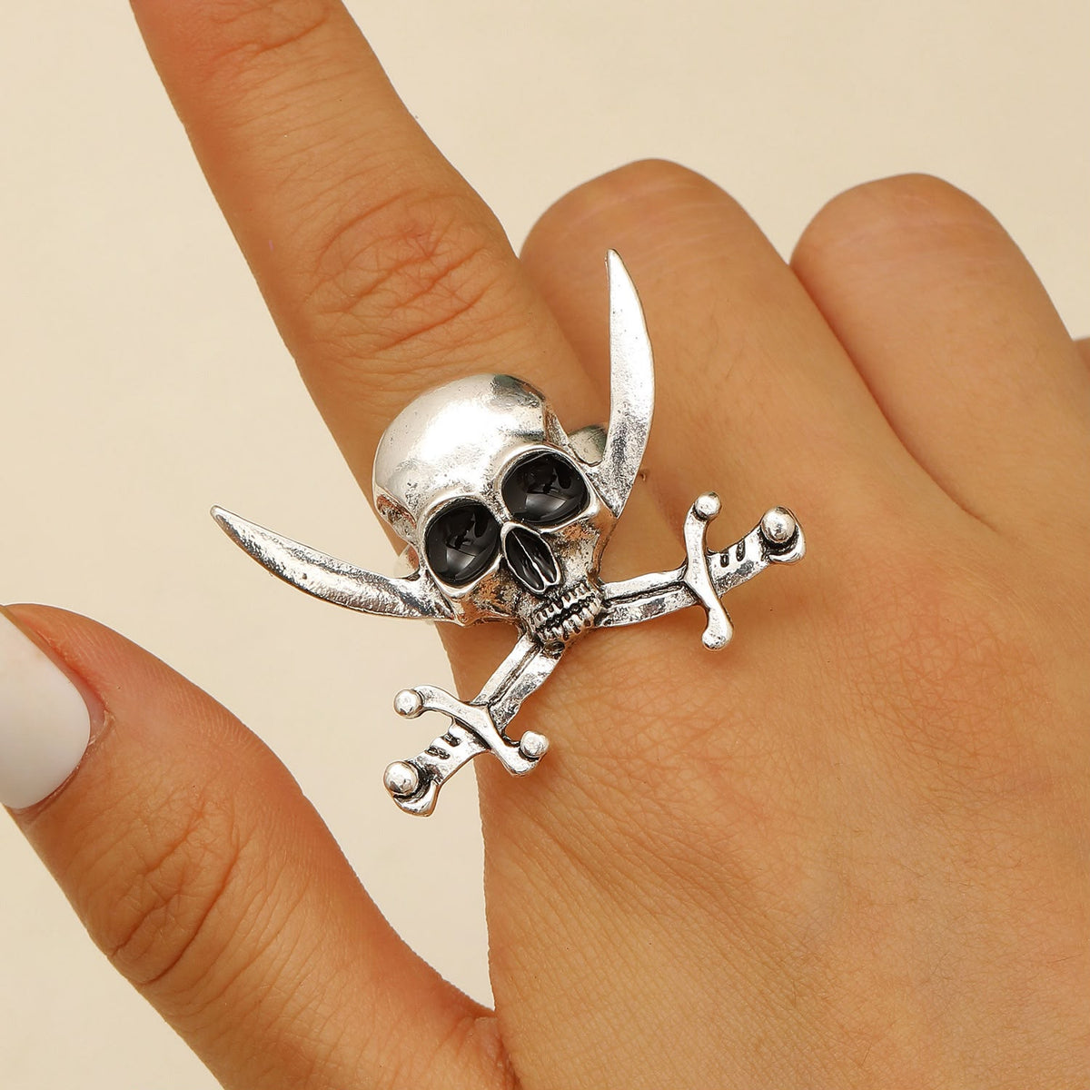 Skull & Crossed Ring