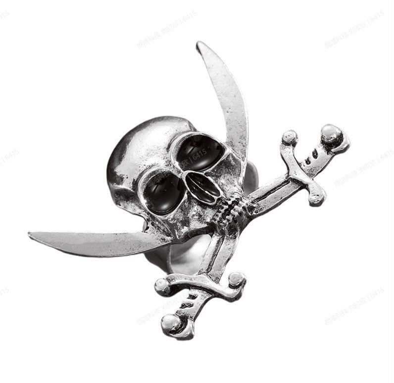 Skull & Crossed Ring
