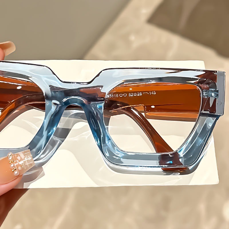 Ice Blue Square Glasses