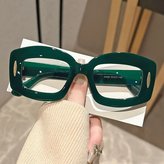Forest Green Oval Eyewear