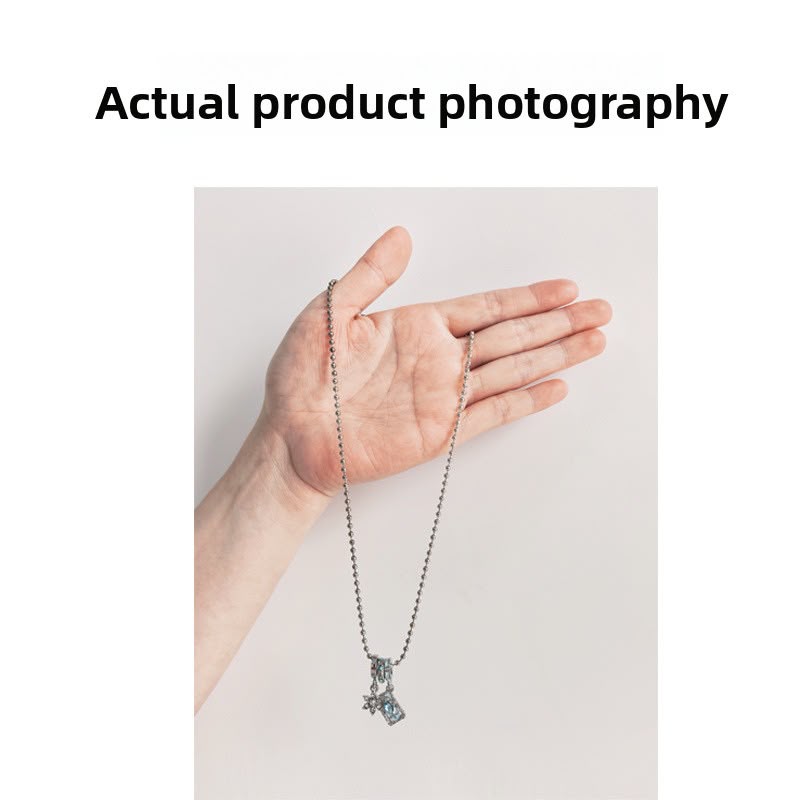 Baby Blue Charm Necklace