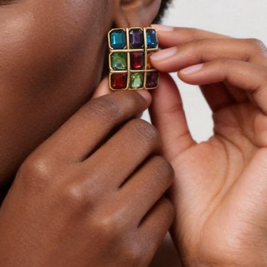 Jewel Grid Earrings