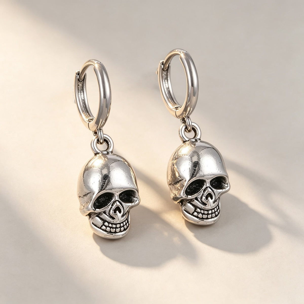 Shadowed Skull Drop Hoops