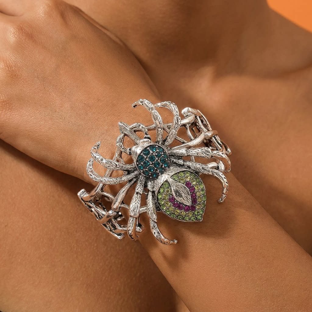 Crystal Spider Cuff