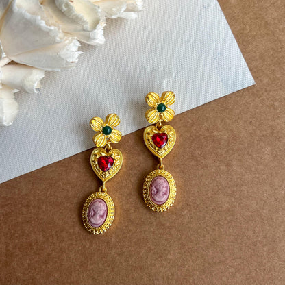 European Vintage Metal Earrings