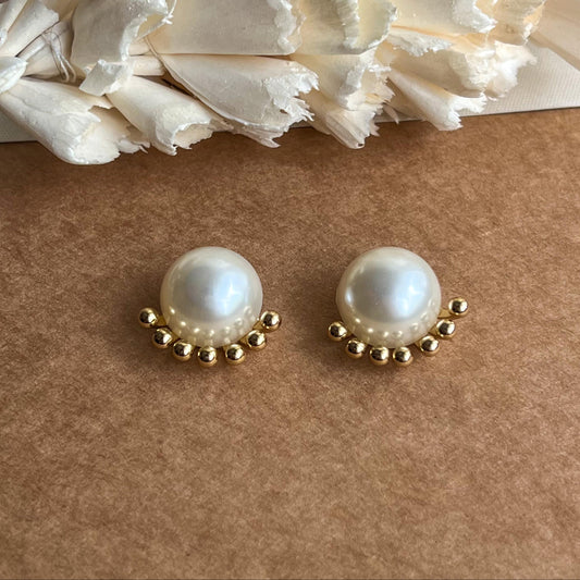 Pearl and Play Titanium Steel Earrings