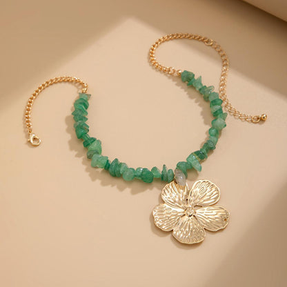 Bloomstone Floral Chunkey Necklace