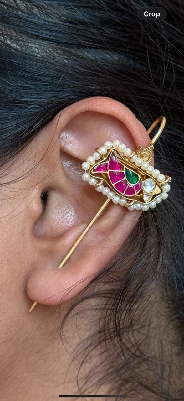 Jadau Kundan Ear Cuffs