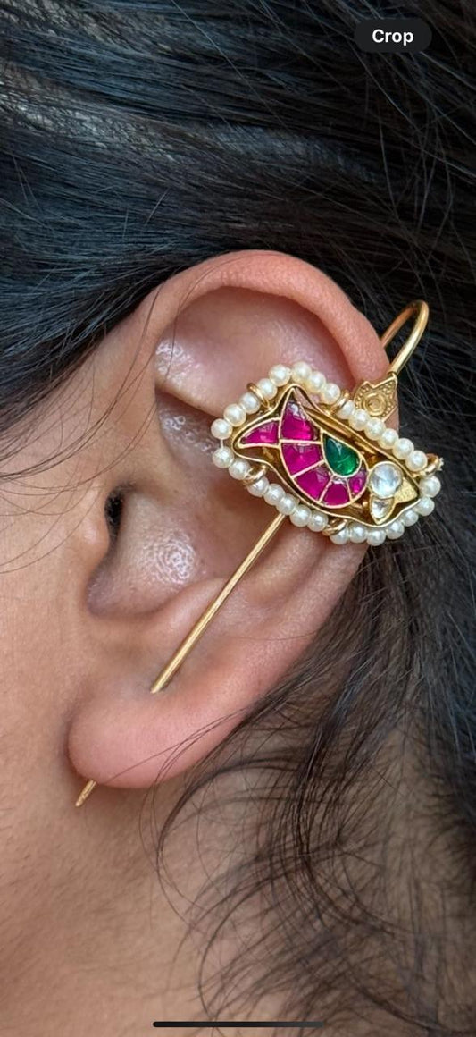 Jadau Kundan Ear Cuffs
