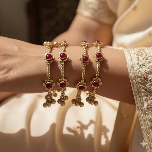 Gulzar Antique Brass Bangles ( Single)