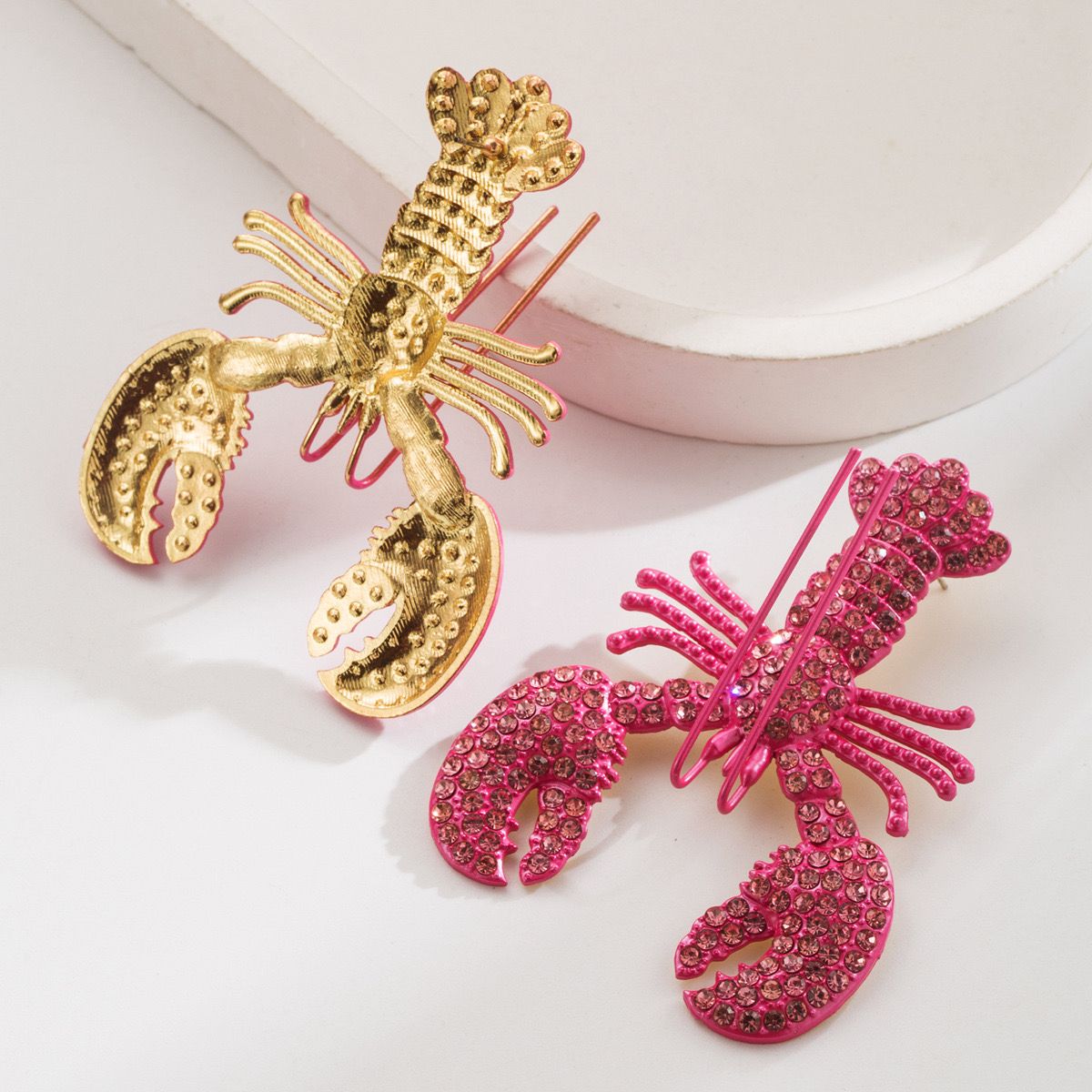Lobster Luxe Statement Earrings