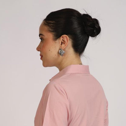 Swidele Metal Stud Earring