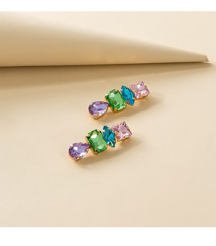 Sunset Mixed Cut Drop Earrings