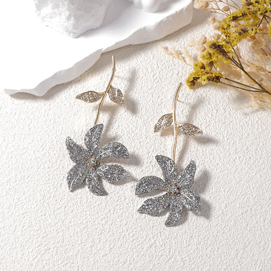 Bloom Crystal Drop Earrings