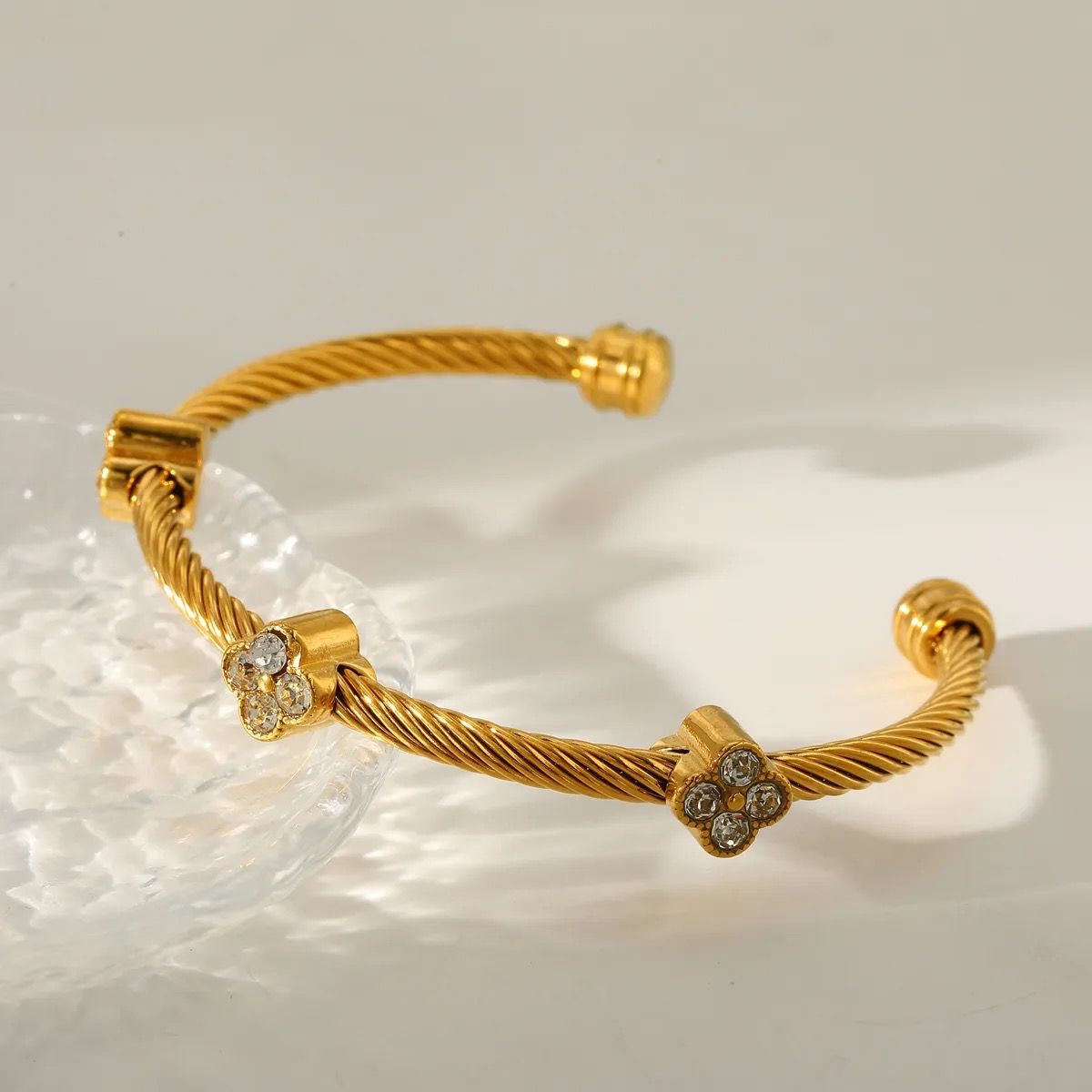 Imperial Serpent & Clover Bangle