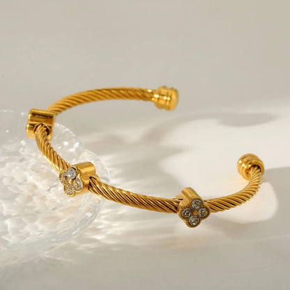 Imperial Serpent & Clover Bangle