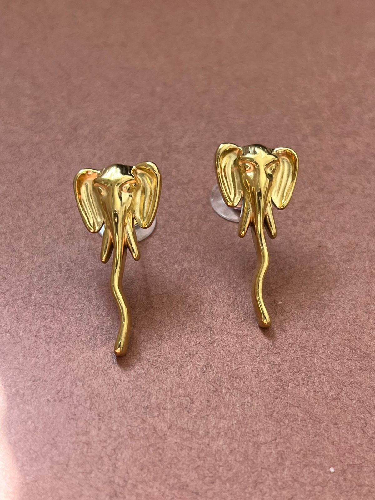 Elephant Gilded Studs