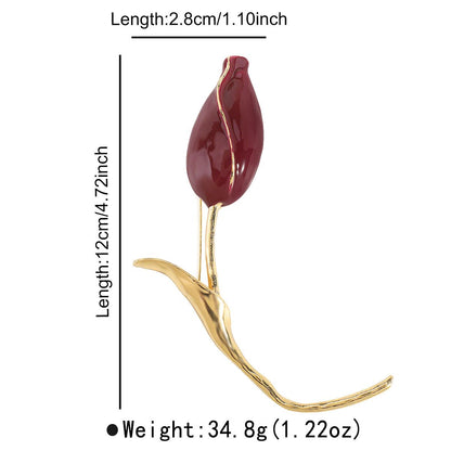 Tulip Metal Brooch