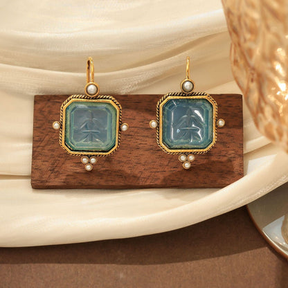 Sage Pearl Drop Earring