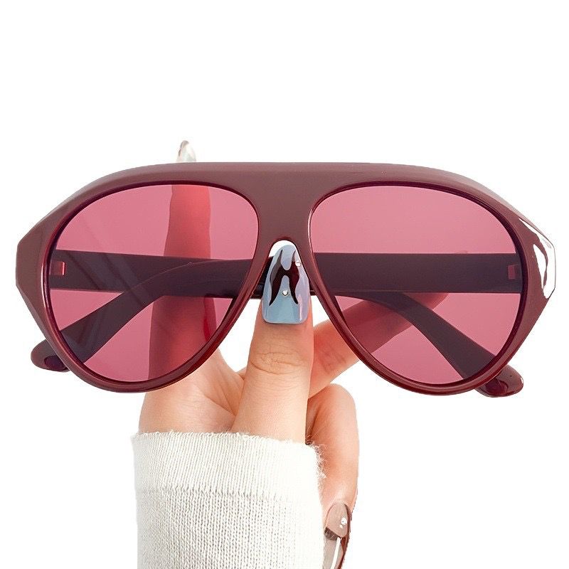 Burgundy Flat Top Sunglasses