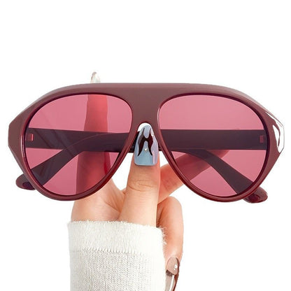 Burgundy Flat Top Sunglasses