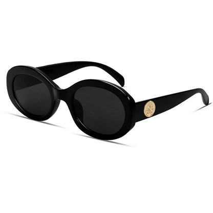 Bold Sculpted Oval Sunglasses