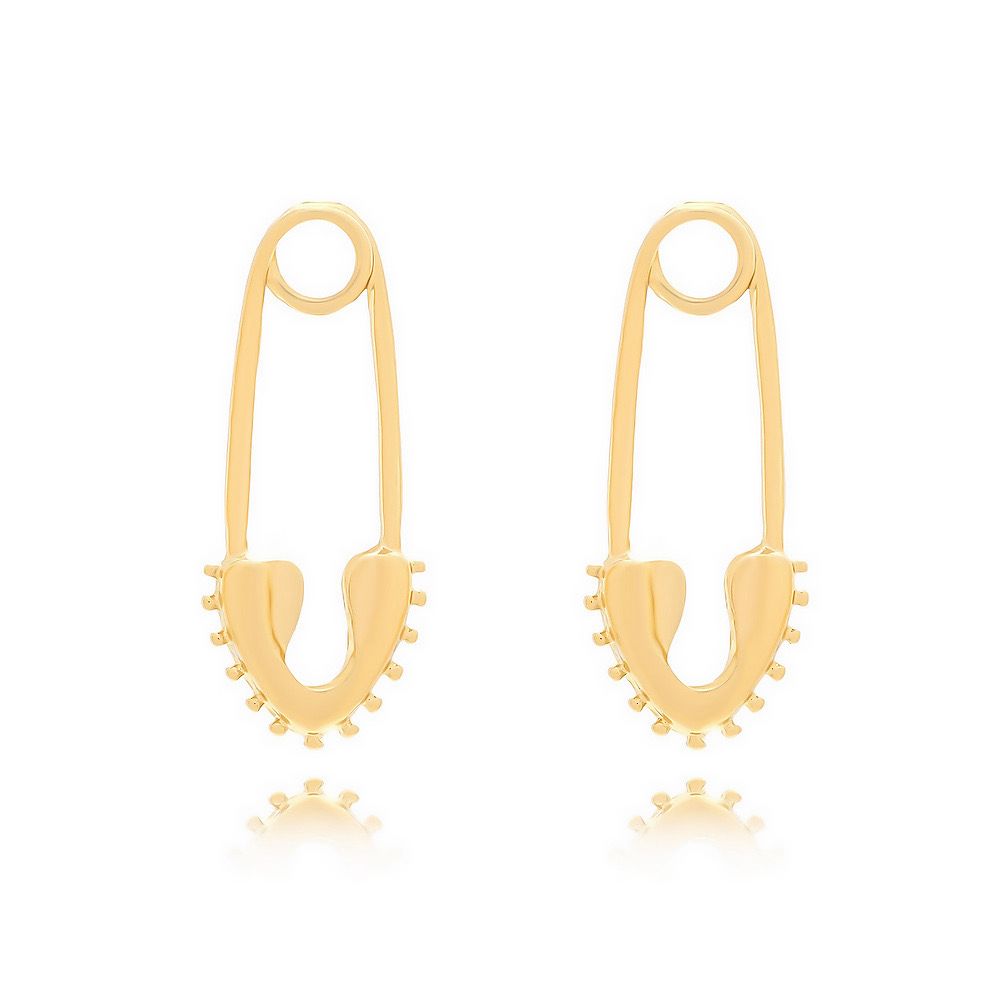 Safety Pin Drop Earrings