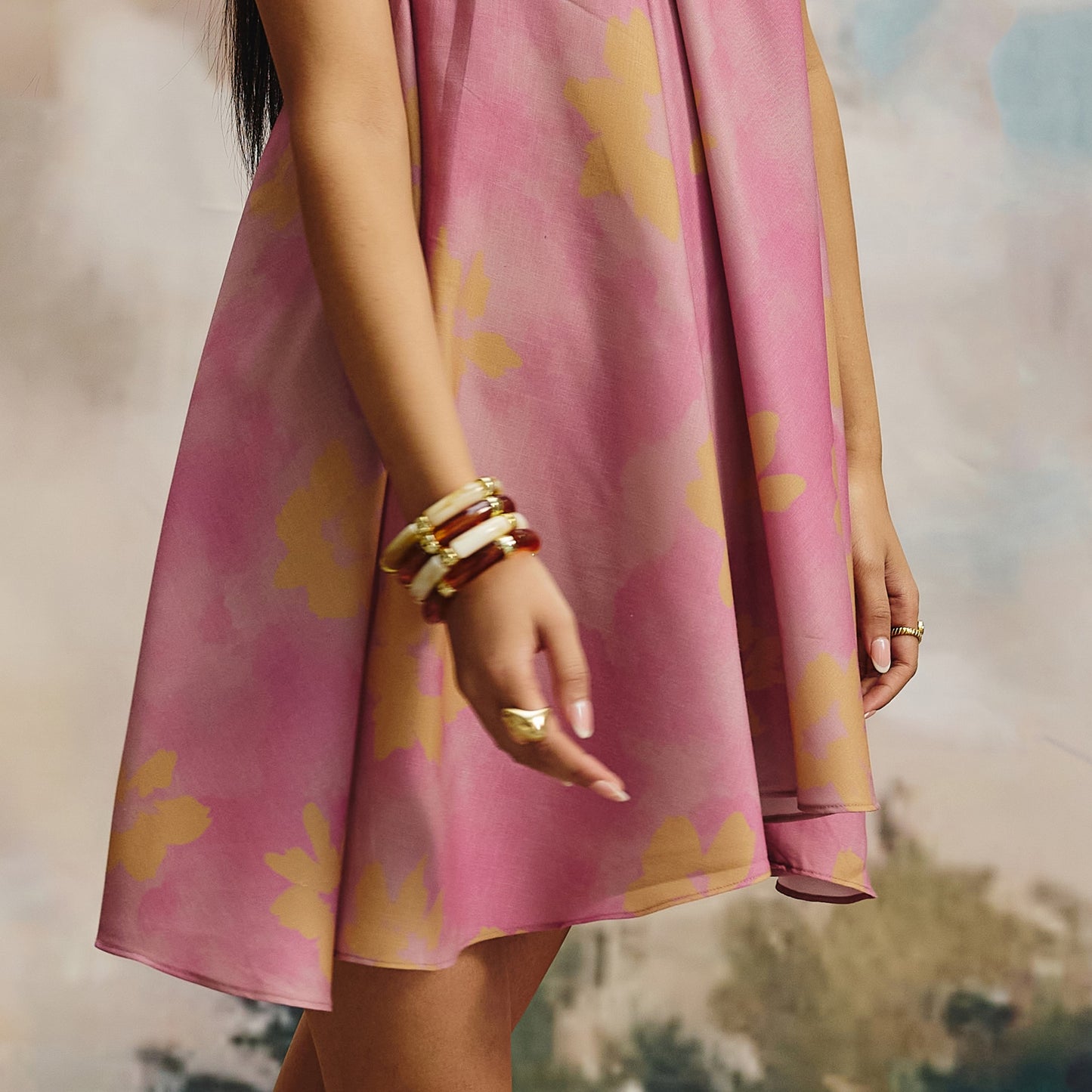 Retro Acrylic Bracelet Set