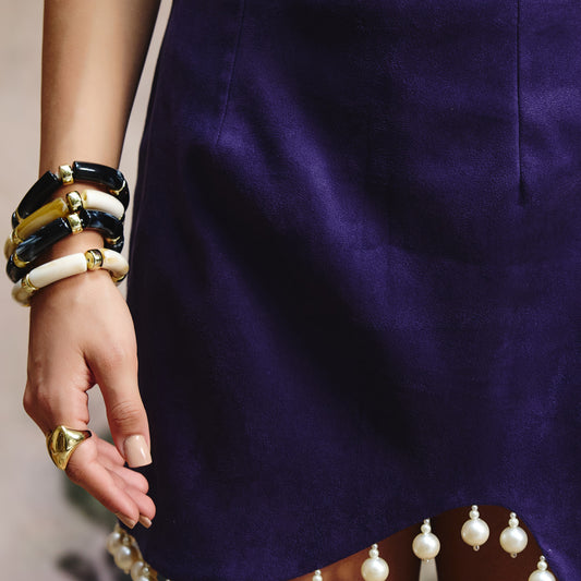 Retro Acrylic Bracelet Set